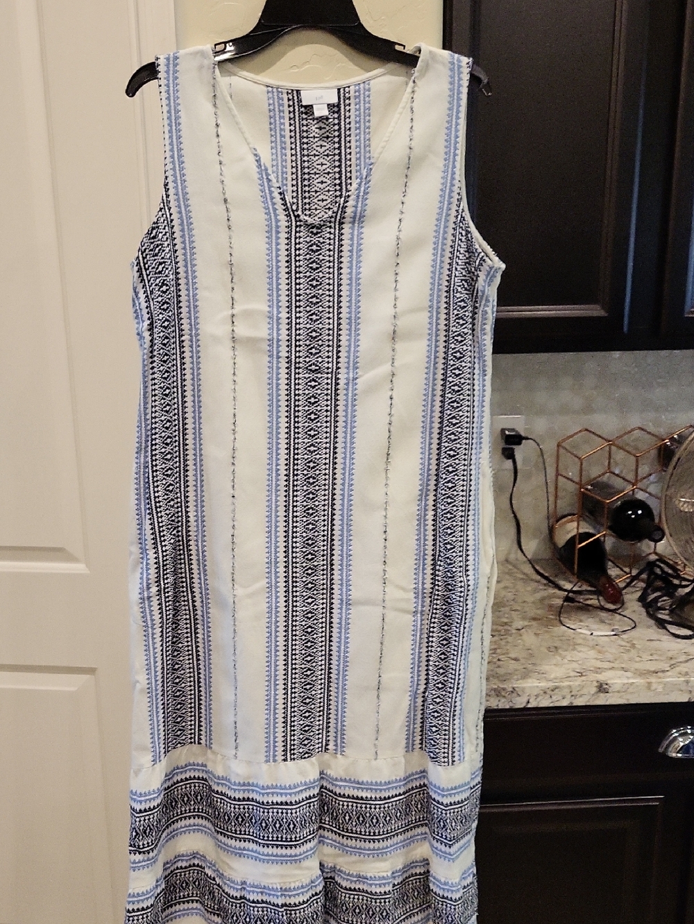 J. JILL maxi Dress With Blue Stripes